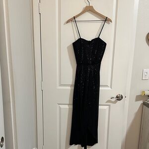 Elegant Black Sequin Dress